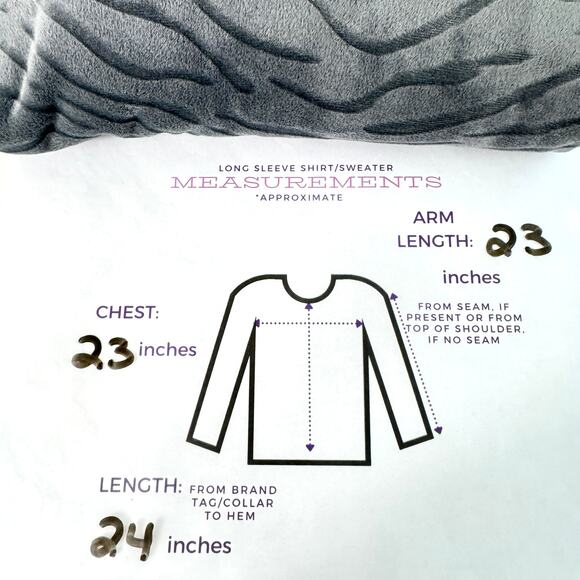 Chico's Womens Weekends Velour Hoodie Pullover Top Size L Comfy Gray - Picture 6 of 6